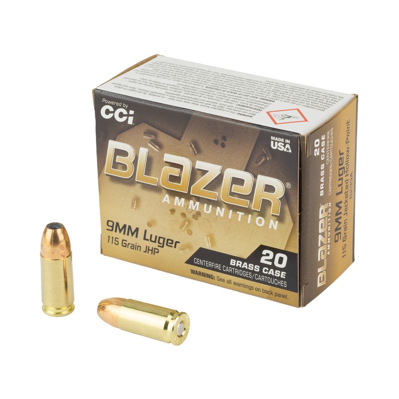 CCI - BLAZER 9MM JHP - 115GR - 20RD