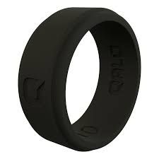 QALO MEN'S BLACK STEP EDGE Q2X RING