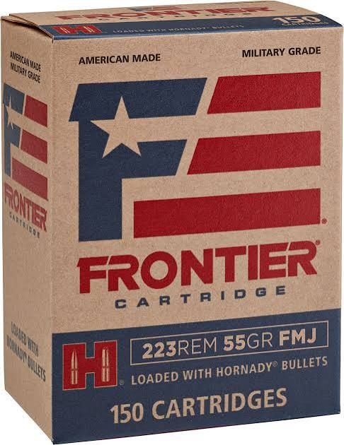 HORNADY FRONTIER- .223 55GR FMJ- 150RD BOX