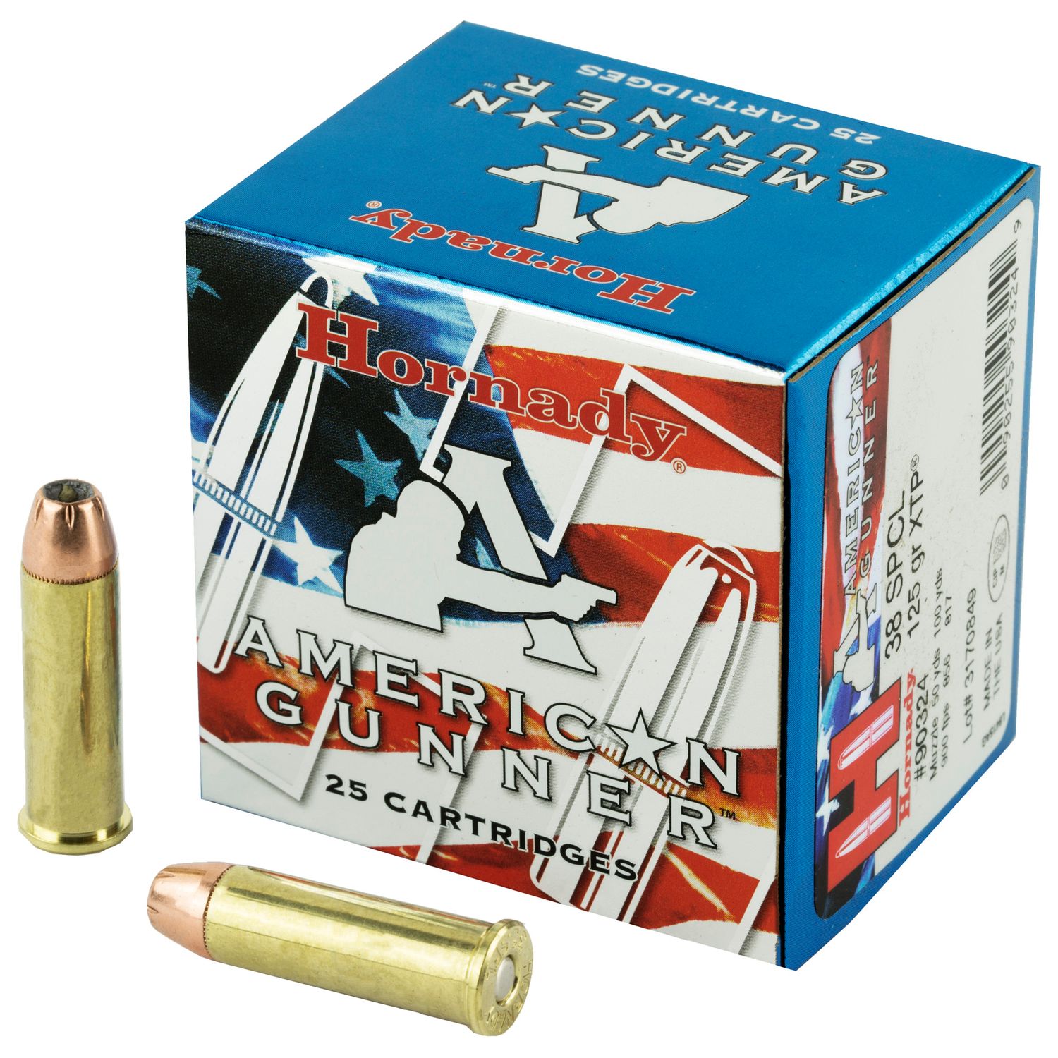 HORNADY AMERICAN GUNNER .38SPL 125GR XTP 25RD BOX
