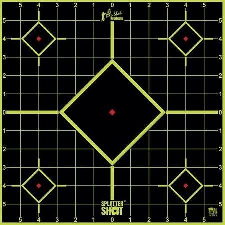 PRO SHOT- SPLATTER SHOT 12" GREEN SIGHT IN TARGETS- 5PK