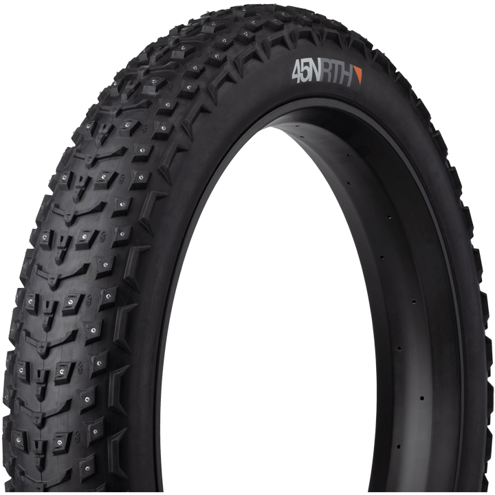 45NRTH Dillinger 5 Tire Tubeless Folding Concave Carbide Aluminum Studs, Color: BLACK, Size: 26 x 4.6 120tpi 258 studs
