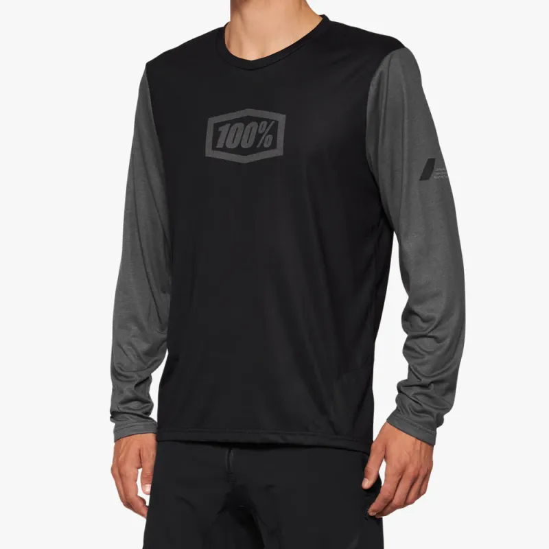 100% Airmatic All Mountain Long Sleeve Jersey Black