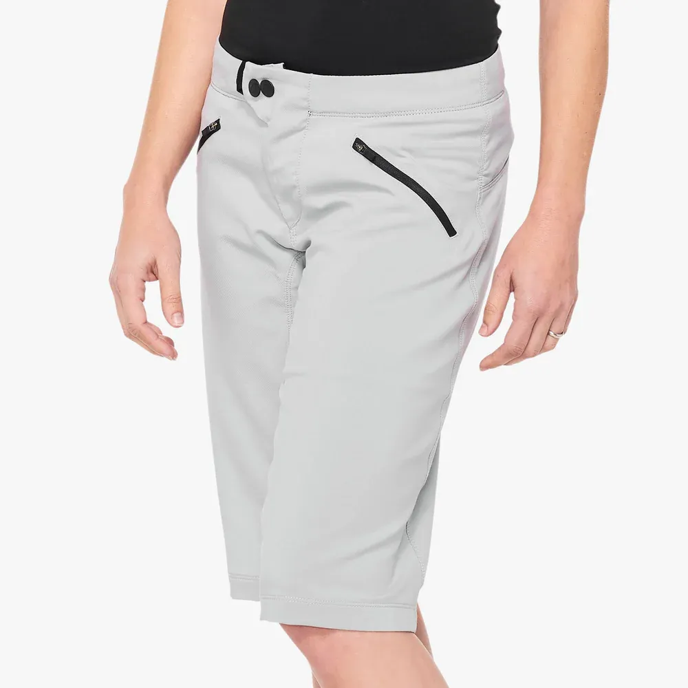 100% Ridecamp All Mountain Shorts Womens Grey