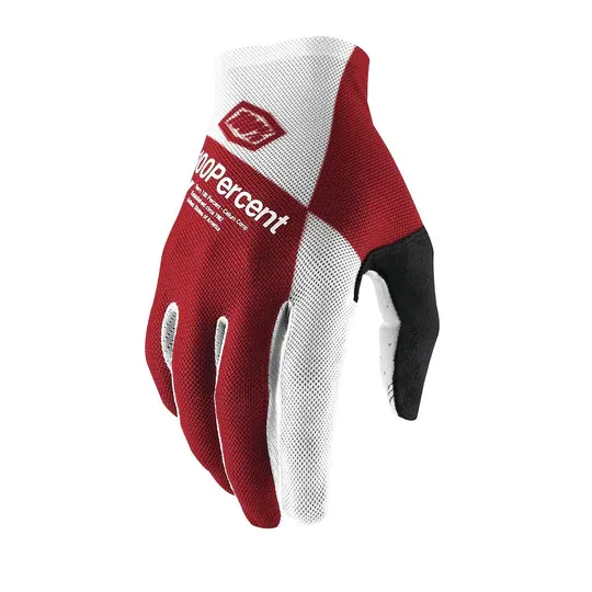 100% Celium Gloves Cherry/Silver