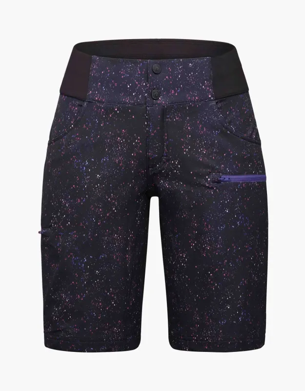 SHREDLY All Time 11&quot; Zipper Snap Mid-Rise Short GALAXY SPLATTER