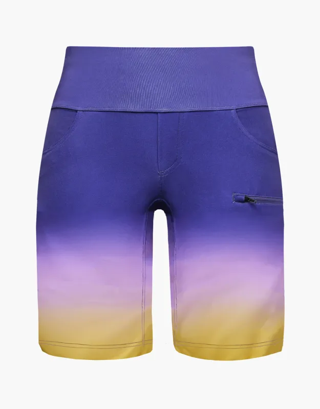 SHREDLY Limitless 11&quot; Stretch Waistband High-Rise Short MIDNIGHT CITORN OMBRE