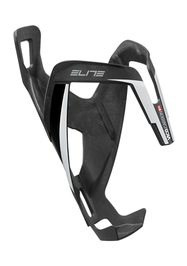 ELITE Vico Carbon Bottle Cage, Color: BLACK/WHITE MATTE