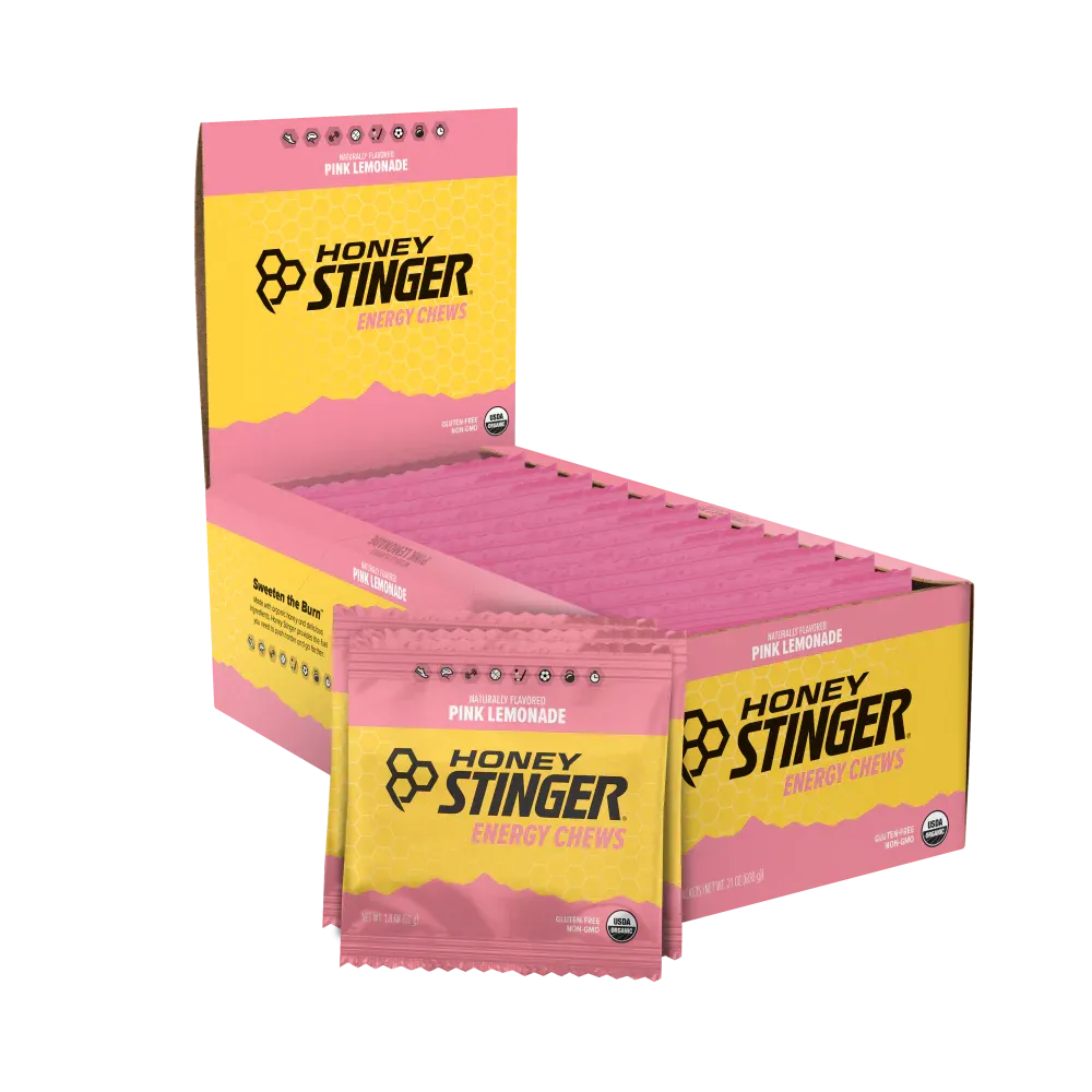 HONEY STINGER, Organic Energy Chews EACH, Flavor: PINK LEMONADE