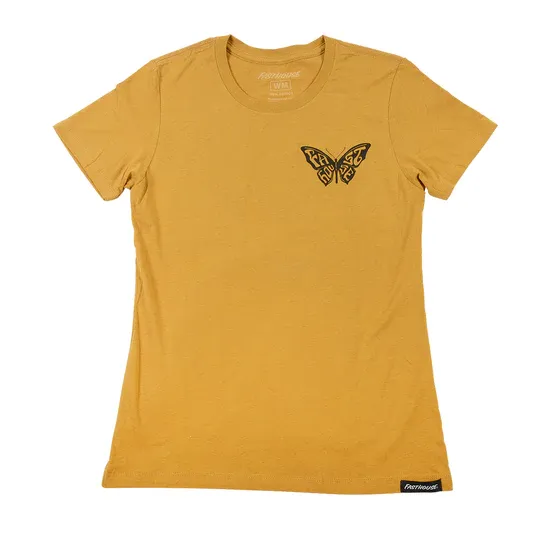 FASTHOUSE Womens Myth Tee, Color: GOLD, Size: SMALL