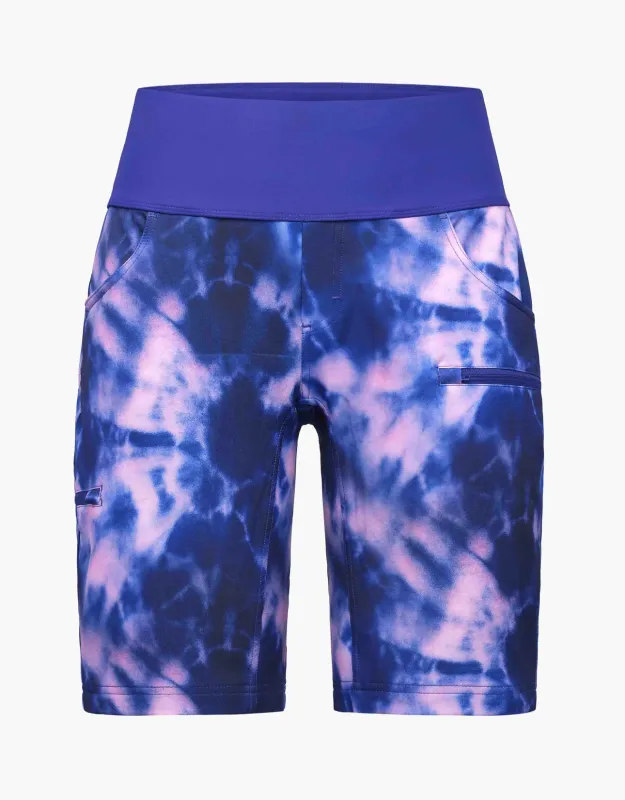 SHREDLY Limitless 11&quot; Stretch Waistband High-Rise Short MIDNIGHT TIE DYE