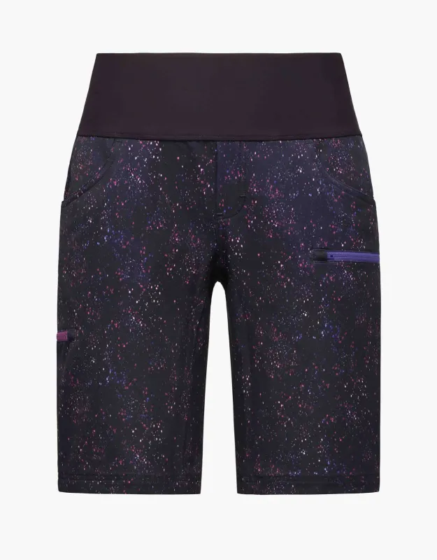 SHREDLY Limitless 11&quot; Stretch Waistband High-Rise Short GALAXY SPLATTER