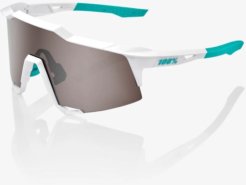 100% SpeedCraft Sunglasses, SE BORA Hans Grohe Team White - HiPER Silver Mirror Lens