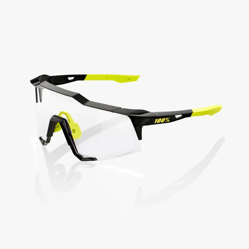 100% Speedcraft Sunglasses - Gloss Black - Photochromic Lens