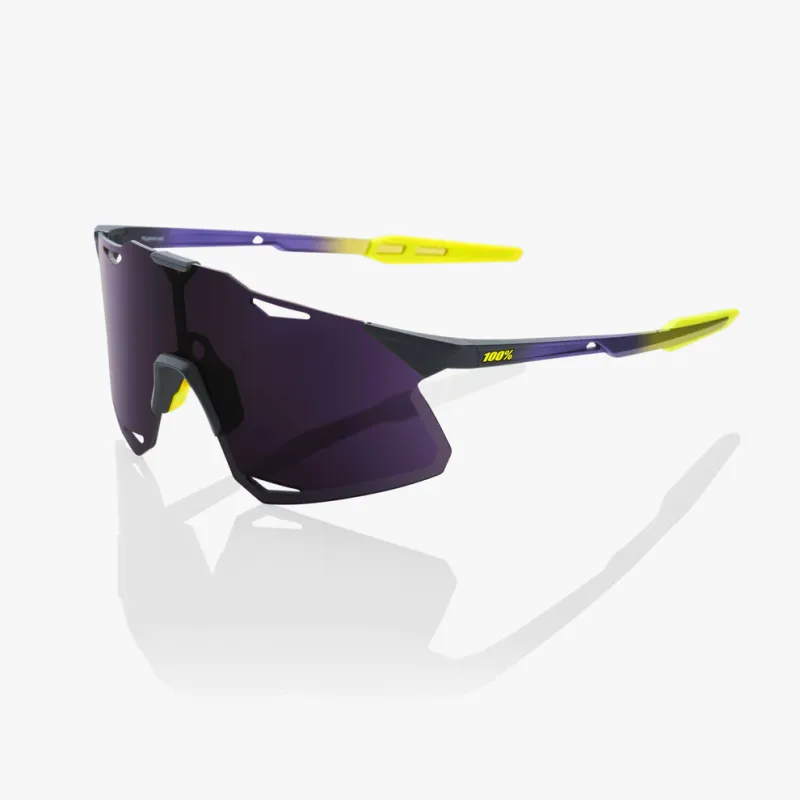 100% Hypercraft Sunglasses - Matte Metallic Digital Brights - Dark Purple Lens