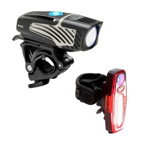 NiteRider Rechargeable LED Light Combo, Lumina Micro 650 &amp; Sabre 110