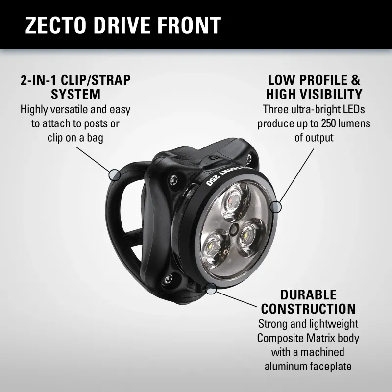 LEZYNE Zecto Drive Light Front Black