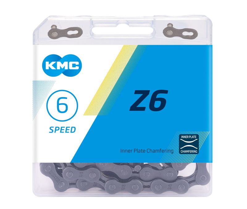KMC, Z6, Chain, Speed: 5/6, 7.3mm, Links: 116, Grey