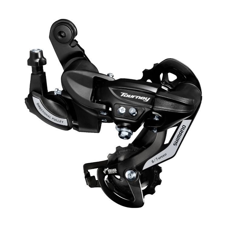 Shimano, Tourney RD-TY500, Rear derailleur, 6/7sp., SGS, Black, With adaptor
