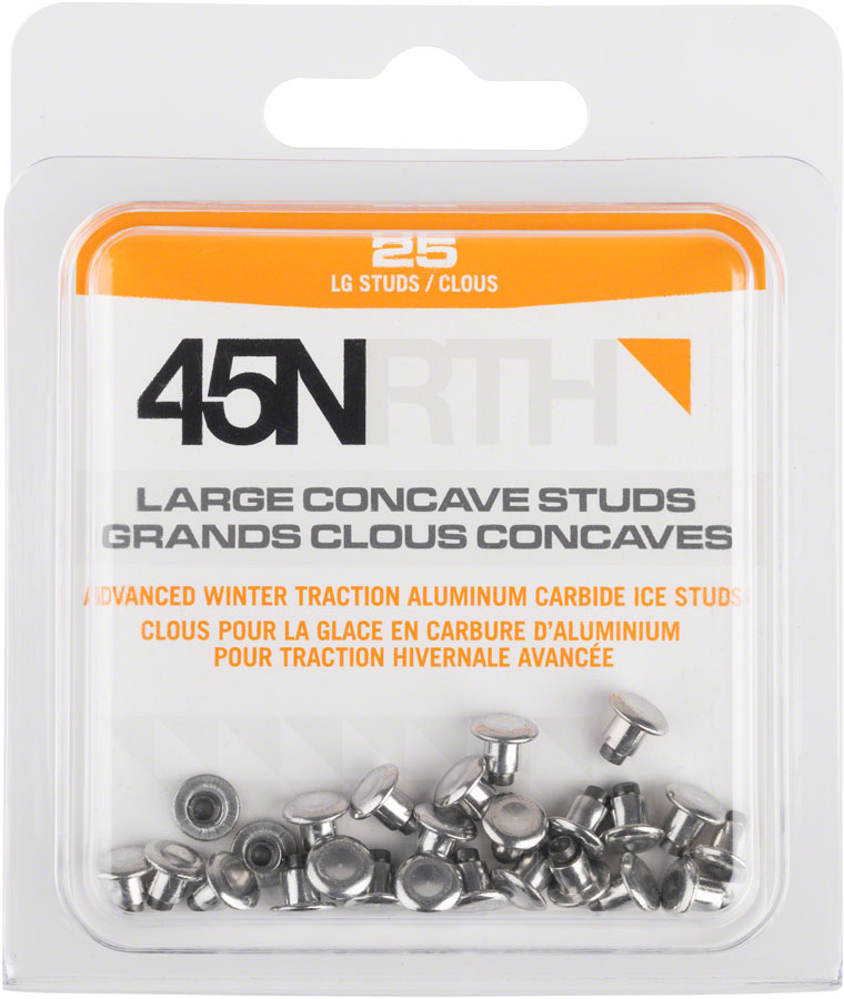 45NRTH Large Concave Carbide Aluminum Studs, Size: PACK OF 25