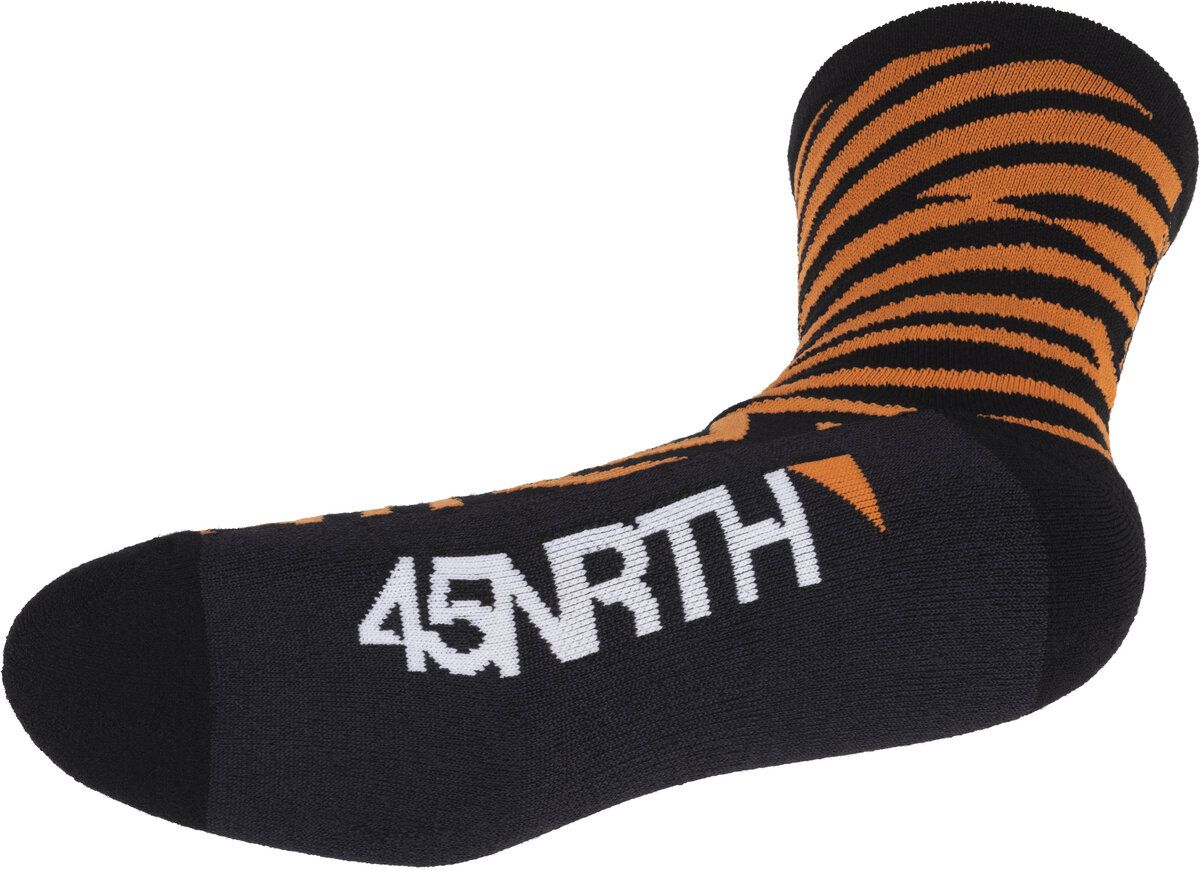 45NRTH Dazzle Crew Midweight Wool Sock Orange/Black