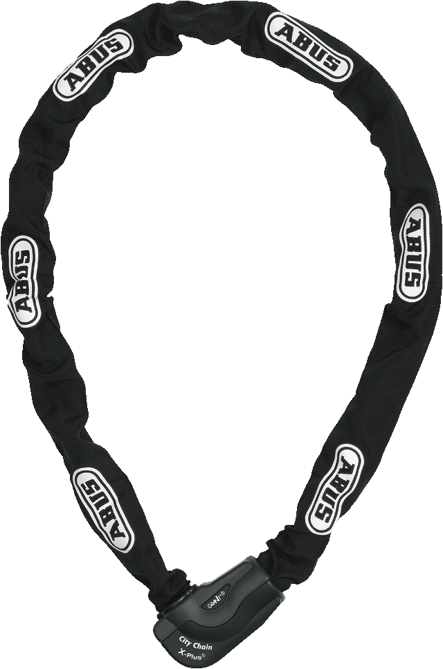 Abus, Granit CityChain XPlus 1060K, Chain Lock, Key, 10mm, 140cm, 4.6&#39;, Black