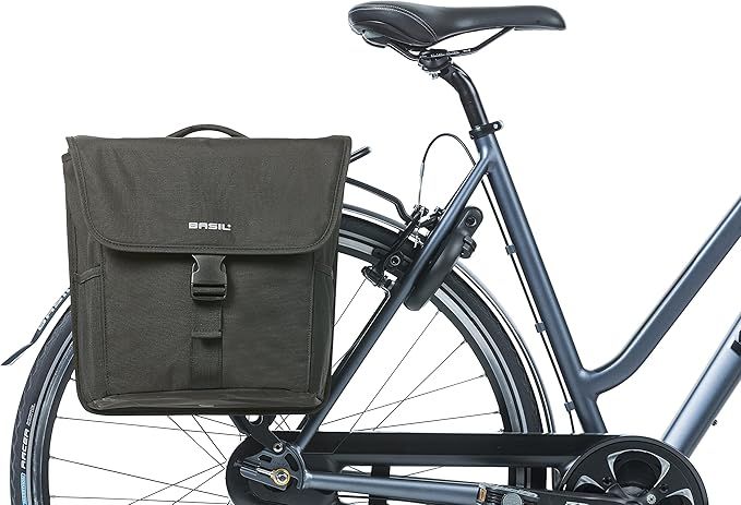 Basil, Go Double, Pannier, 32L, Black, Pair