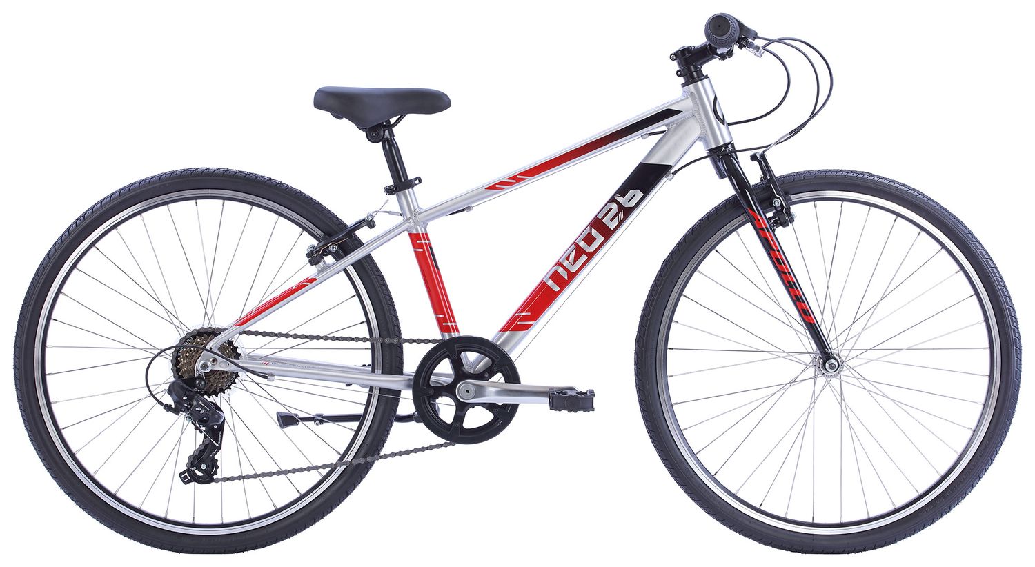 RADIUS NEO GEARED 26&quot; BRUSHED ALLOY BLACK RED FADE
