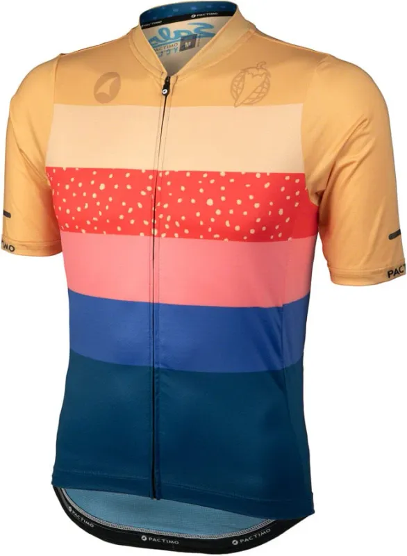 SALSA Team Polytone Jersey Mens Goldenrod Dark Blue W/Stripes
