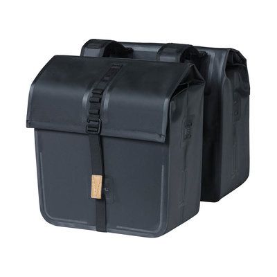 Basil Urban Dry Double Bag Solid Black 50L