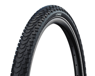 SCHWALBE Marathon Mondial Tire, 29 x 2.25 (57-622) Black w/Reflective Strip Double Defense Addix Wire