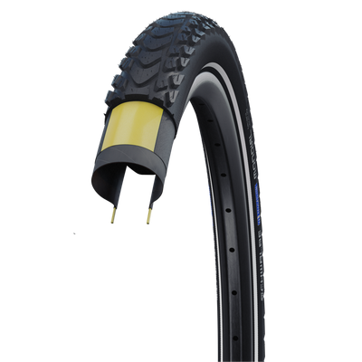 SCHWALBE Marathon Mondial Tire, 29 x 1.60 (42-622) Black w/Reflective Strip Addix Wire