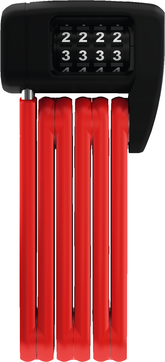ABUS Bordo Lite 6055C Folding Lock Combination 85cm 5mm RED