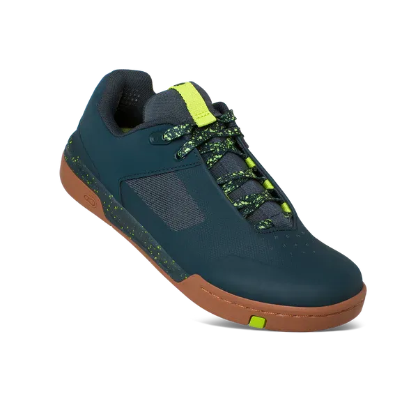 CRANKBROTHERS Mountain Stamp Lace Shoes, Color: PETROL/LIME GUM OUTSOLE SPLATTER, Size: 8.5