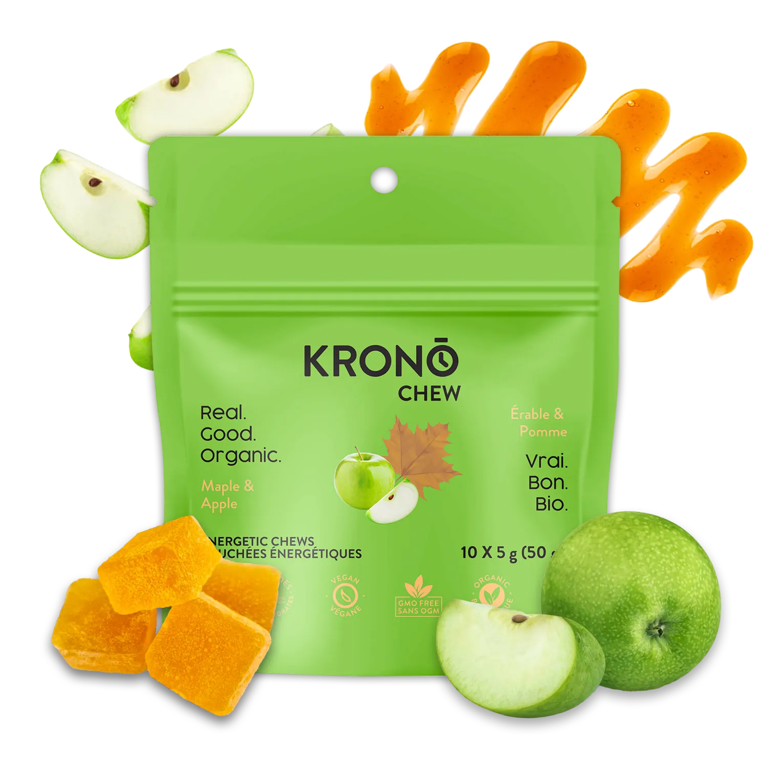 KRONO Energetic Chews EACH, Flavor: MAPPLE &amp; APPLE