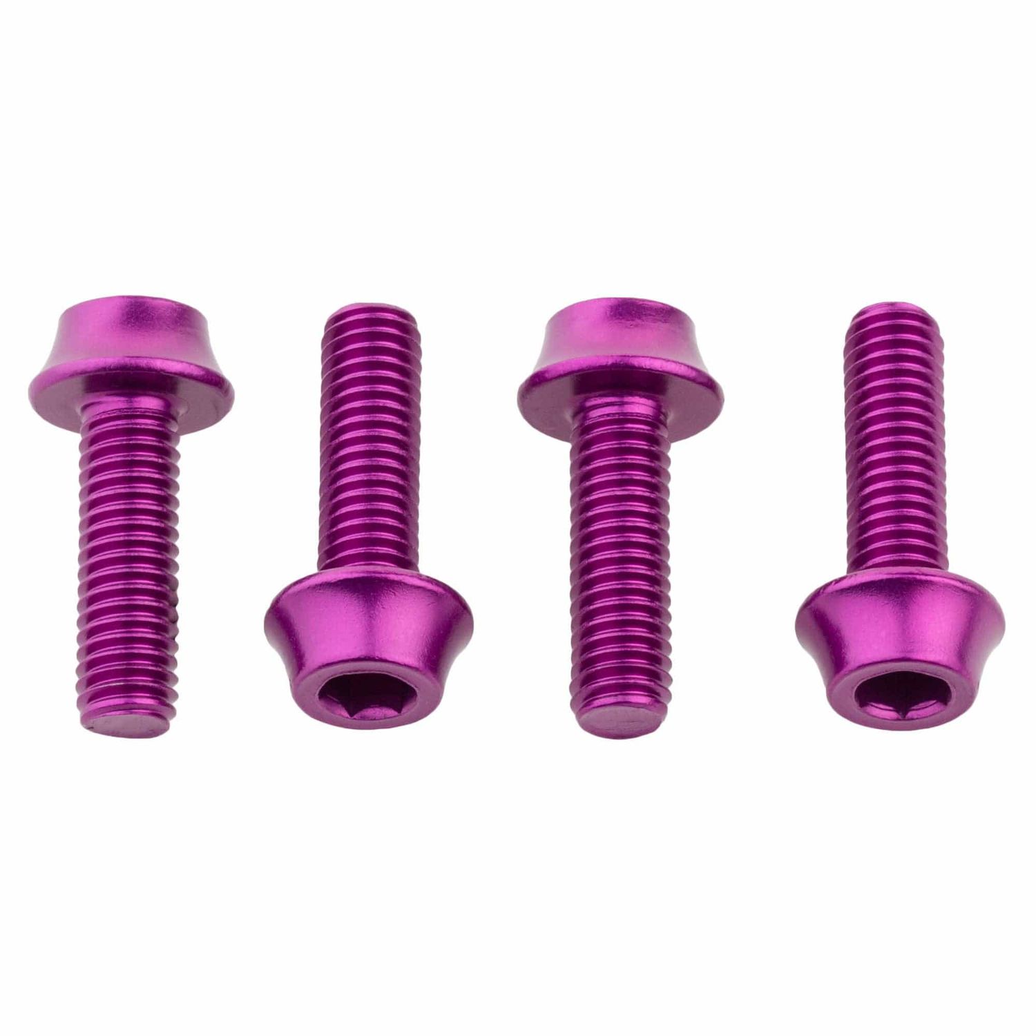 WOLF TOOTH COMPONENTS Water Bottle Cage Bolts 4pcs  Set, Color: PURPLE