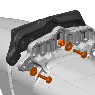 Mudhugger Rock Shox Zeb/Domain Fork Adaptor Kit - for EVO Bolt-On Fenders