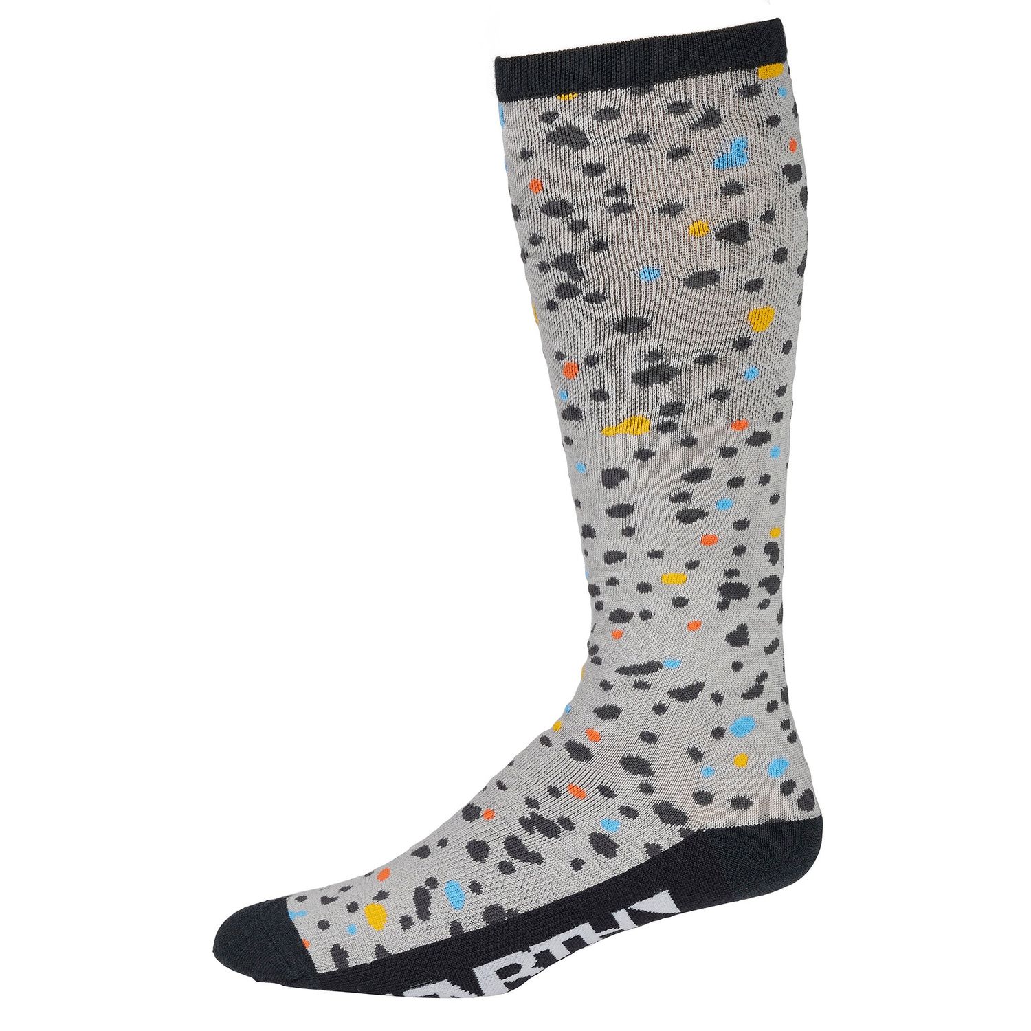 45NRTH Speck Heavyweight Knee High Wool Sock - Gray/Dark Blue