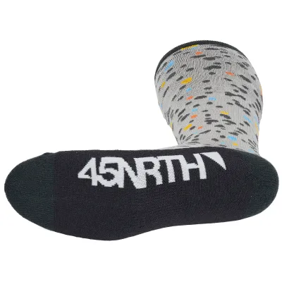 45NRTH Speck Heavyweight Knee High Wool Sock - Gray/Dark Blue