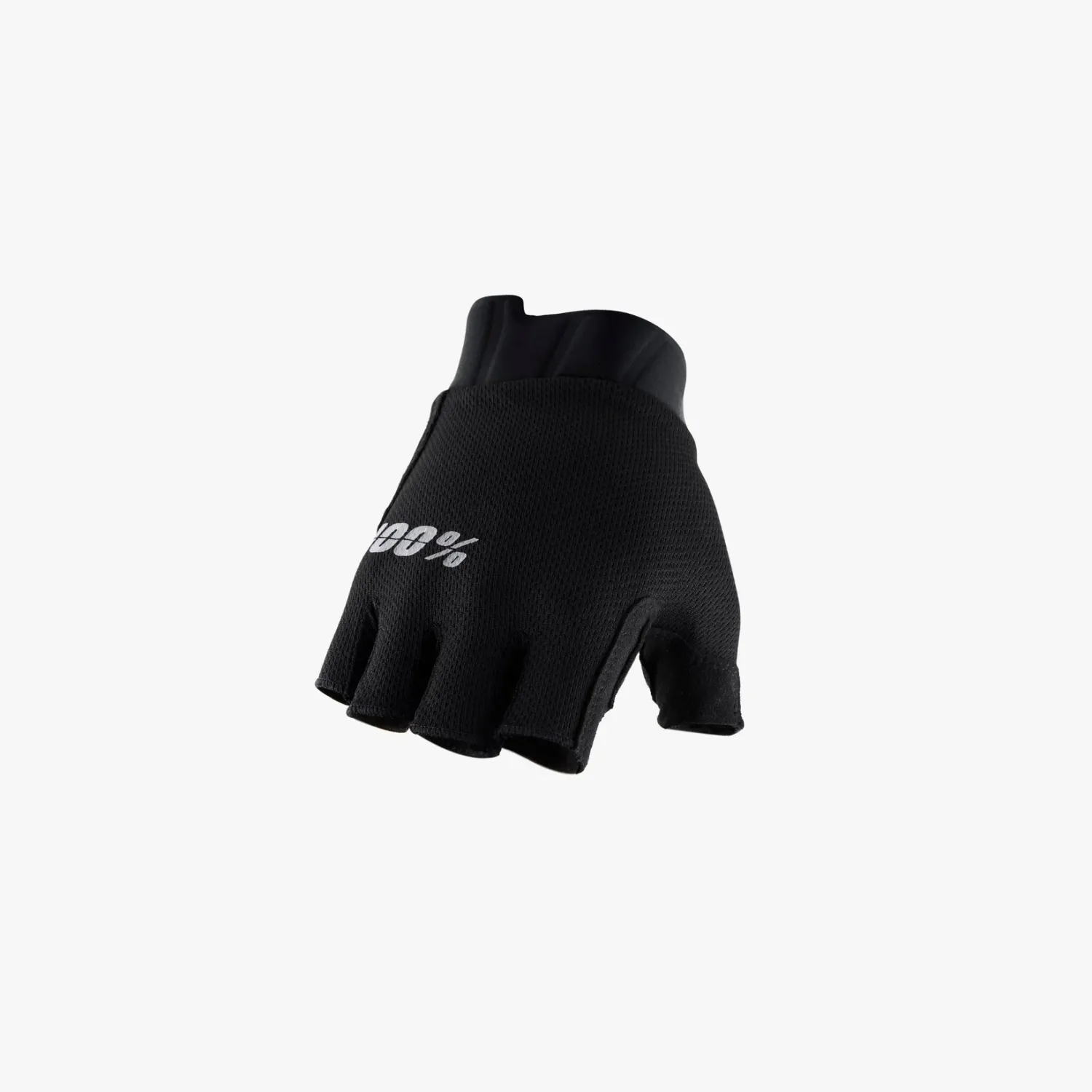 100% Exceeda Gel Short Finger Road Gloves Black