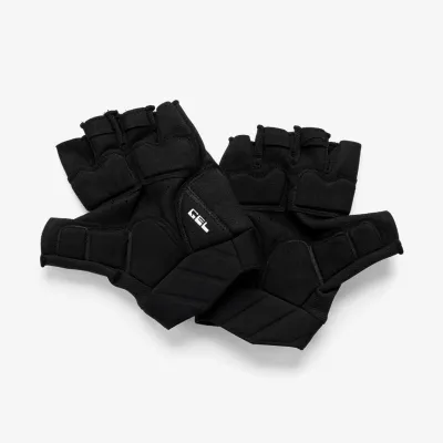 100% Exceeda Gel Short Finger Road Gloves Black
