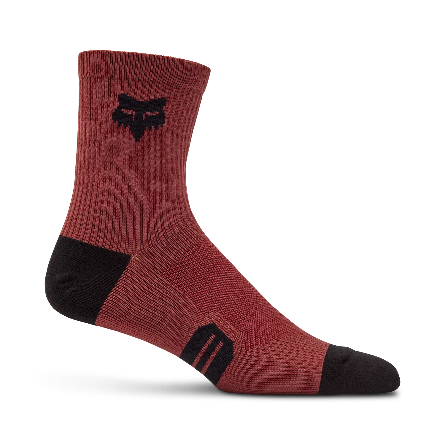FOX 6" RANGER SOCK, Color: RUST, Size: S/M