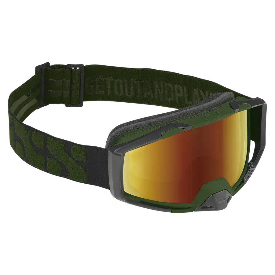 IXS Trigger Goggles, Color: OLIVE - MIRROR GOLD