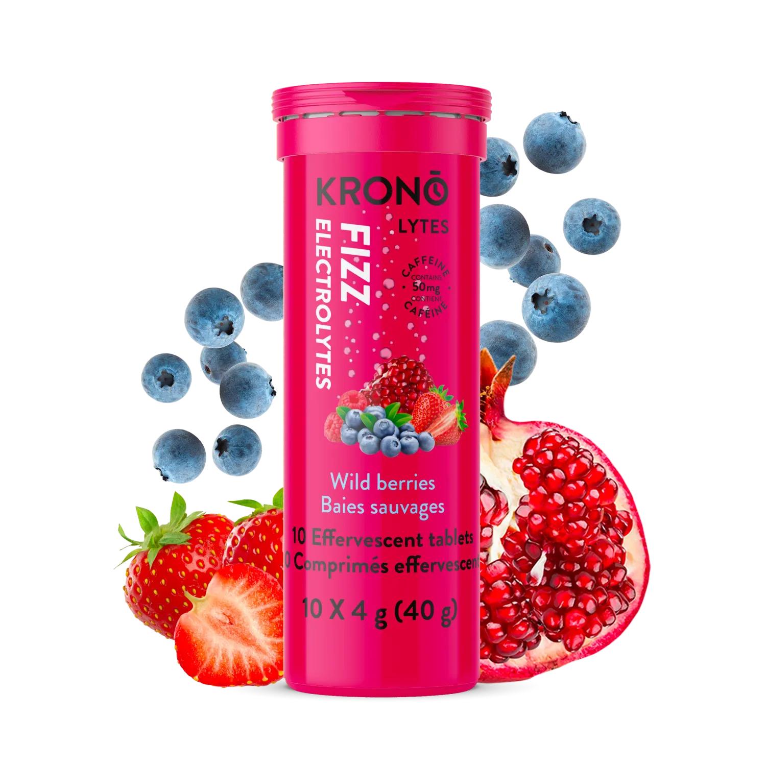 KRONO Electrolytes Effervescent Tablets w/Caffeine