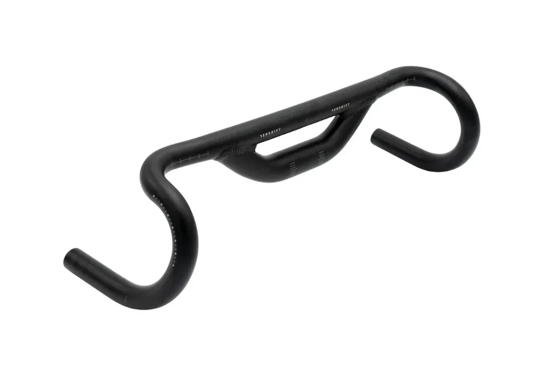 REDSHIFT SPORTS Top Shelf Low Flare Road Drop Handlebar Aluminum 31.8mm 50mm Rise BLACK