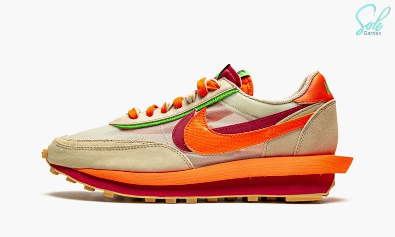 Nike LD Waffle sacai CLOT &quot;Net Orange Blaze&quot;