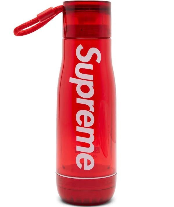 Supreme Zoku Glass Core 16 Oz Bottle, Color: Red