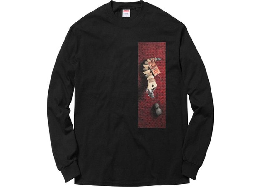 Supreme &quot;Mike Hill Snake Trap&quot; Long Sleeve Tee, Color: White, Size: L