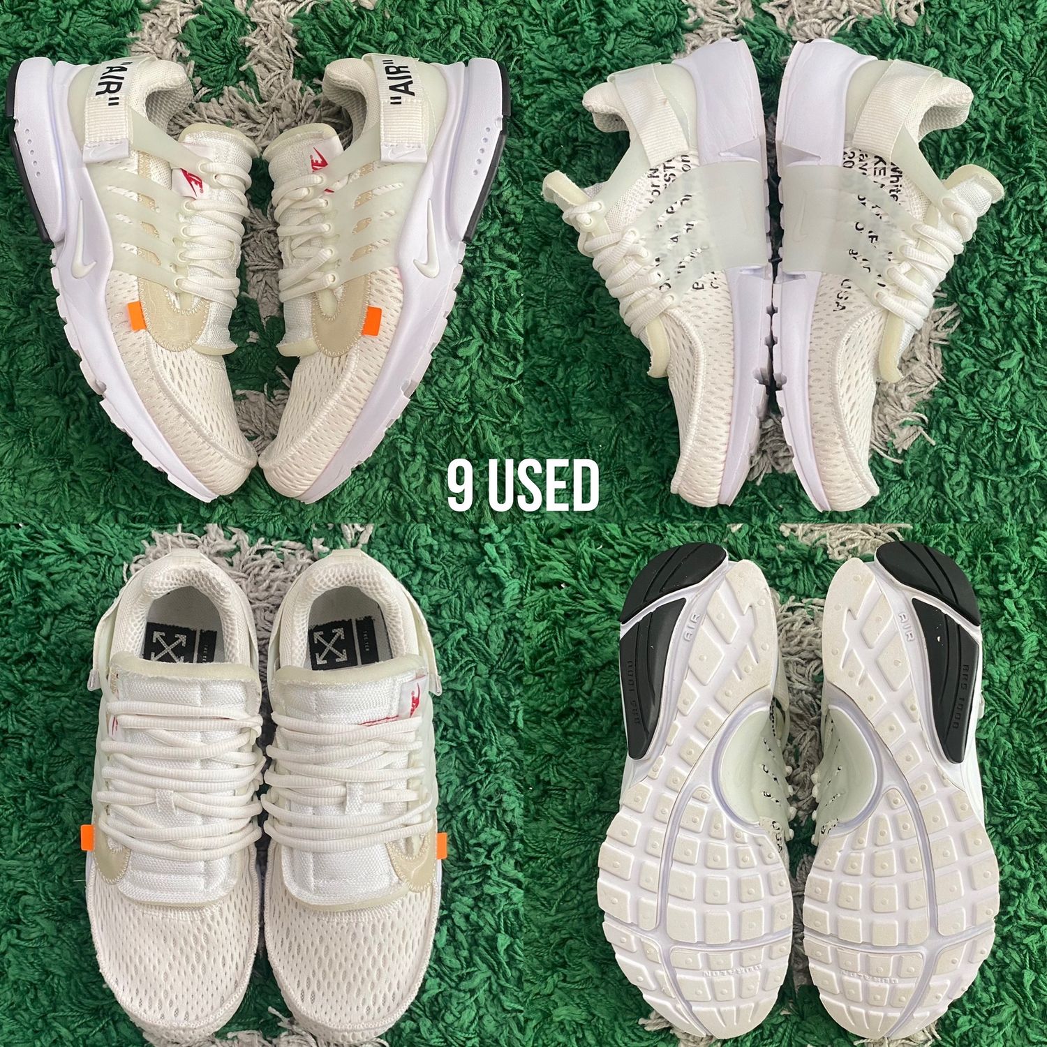 Nike Air Presto Off-White &quot;White (2018)&quot;, Size: 9 USED*