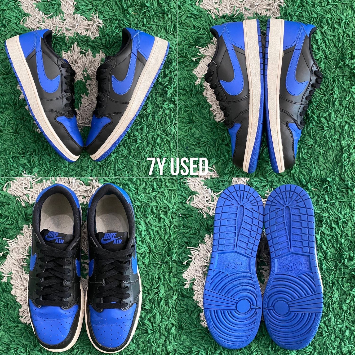 Air Jordan 1 Low OG “Royal”, Size: 7Y USED